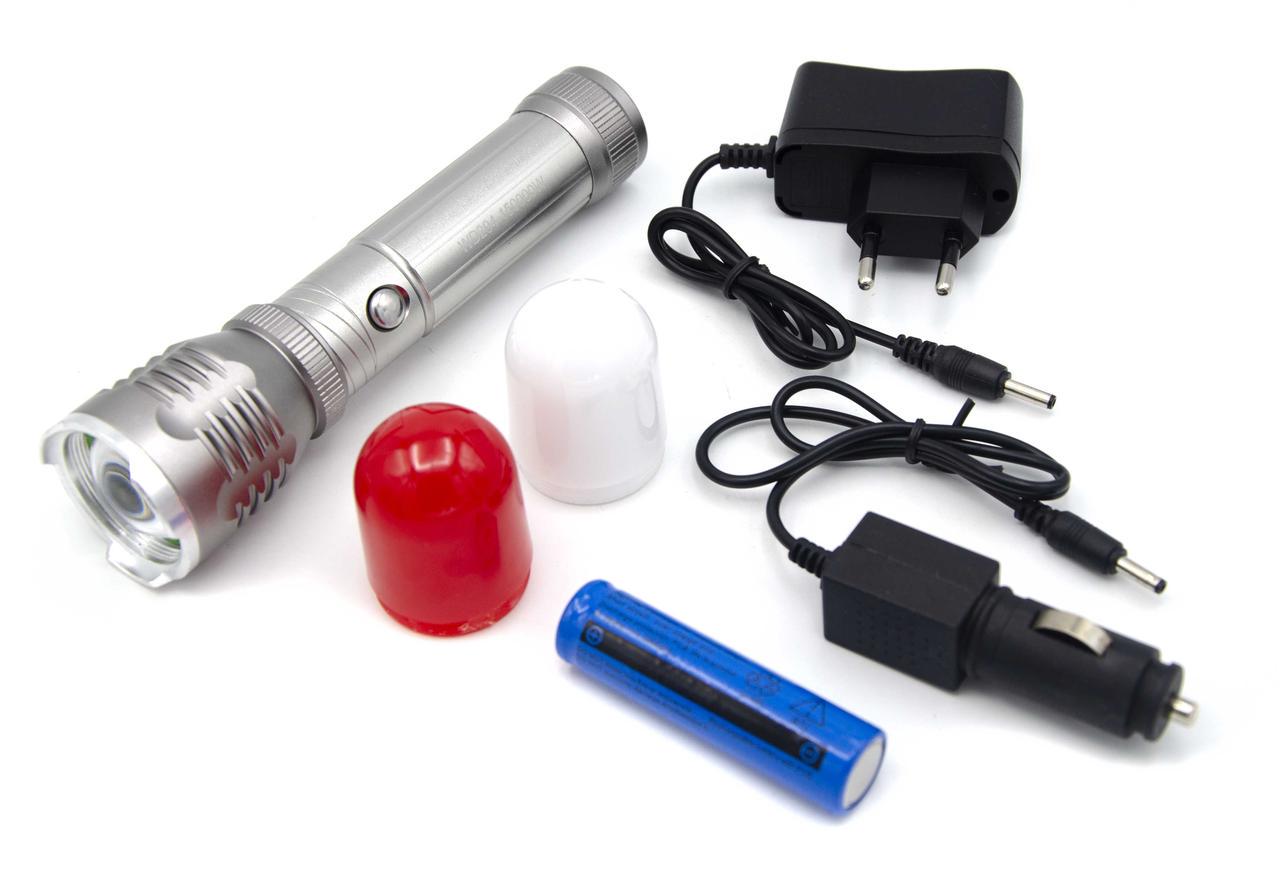 Фонарь WD-294 Cree XM-L T6 Zoom (t2246)