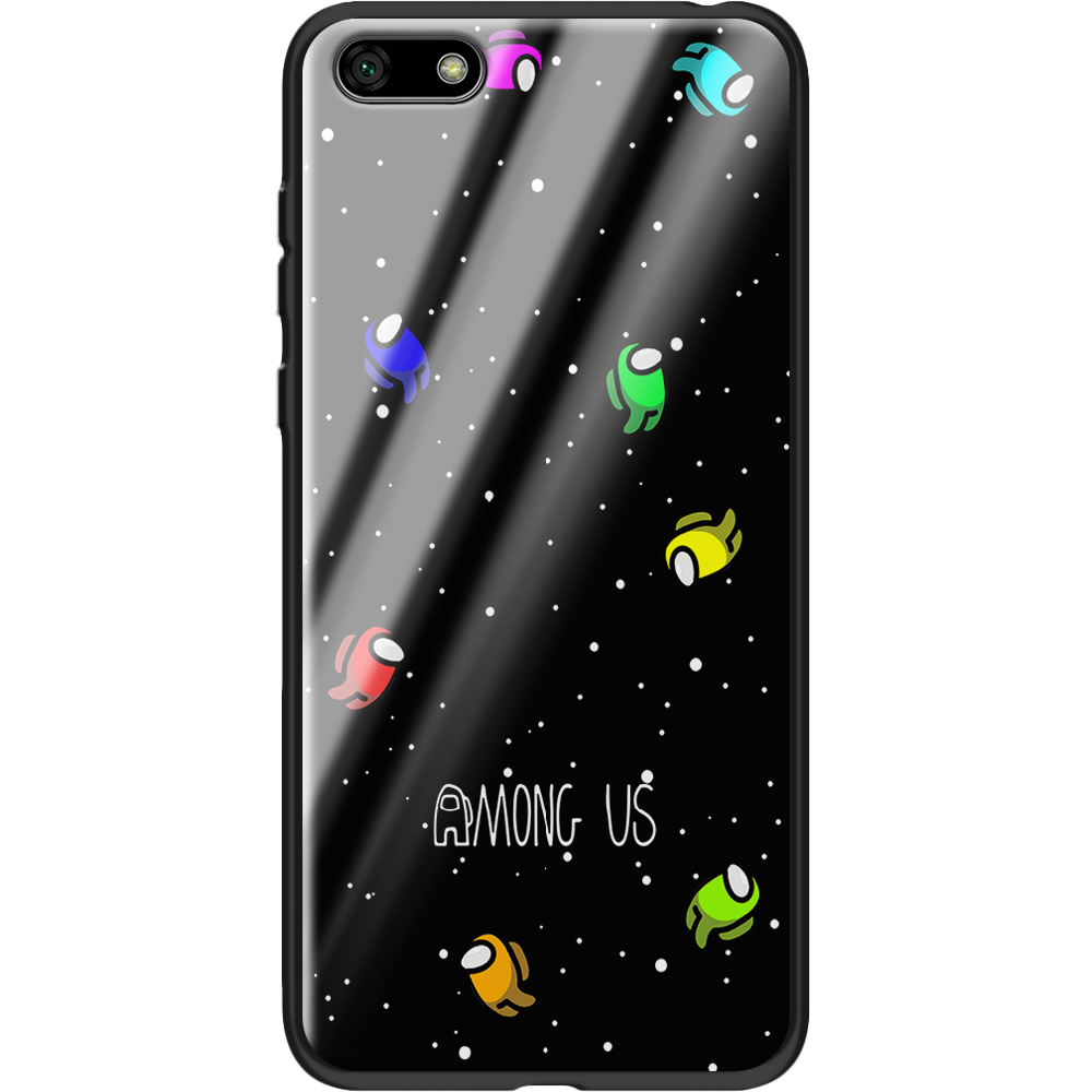 Чехол BoxFace Huawei Y5 2018 Among Us Invisible Черный силикон со стеклом (33370-bk76-37727)