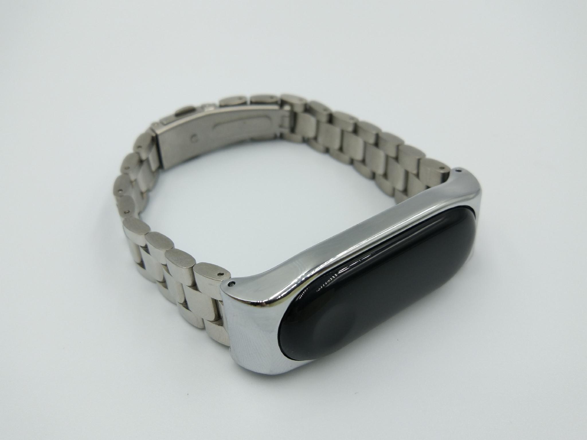 Ремешок MiJobs металлический для Xiaomi Mi Band 5/4/3 Серебряный (1789P) - фото 6