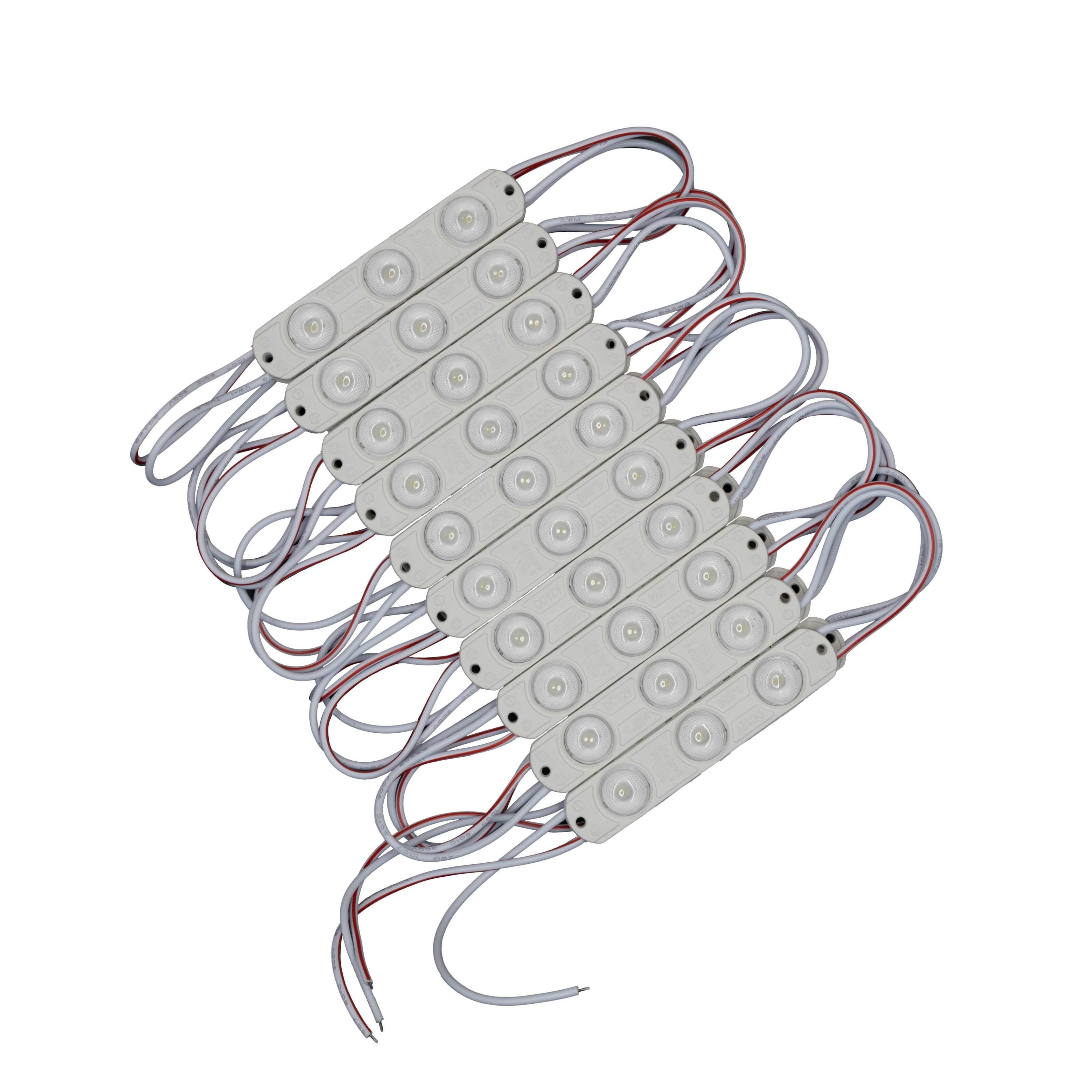 Світлодіодний модуль Prolum Т1 SMD2835 3LED з лінзою 12V 1,5W IP66 Білий (30273874)