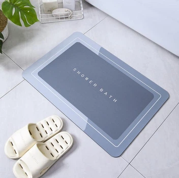Коврик для ванной комнаты и туалета Shower Bath водопоглощающий противоскользящий 60х40 см (RO02812)