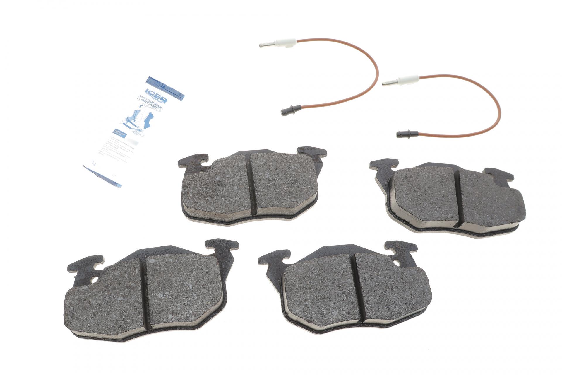 Колодки тормозные передние ICER для Peugeot 106 91-04/205/305/309/405 82-98/Renault Clio 91-98 с датчиком (180633)