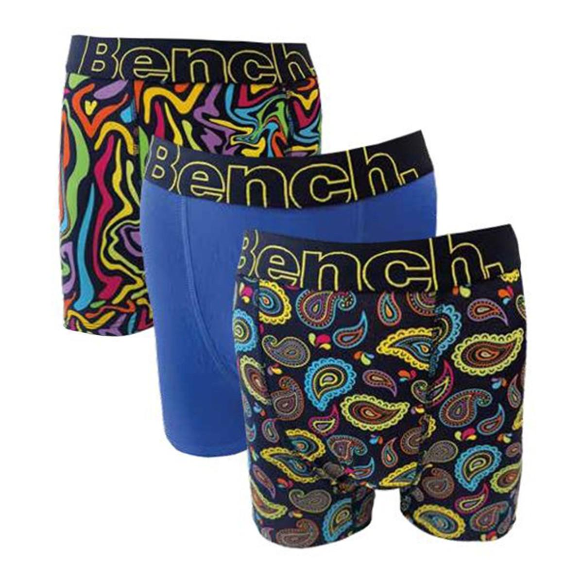 Набір трусів боксерів чоловічих анатомічних Bench Underwear Boxer Shorts 3 шт. L Різнокольоровий/Індиго (2456)