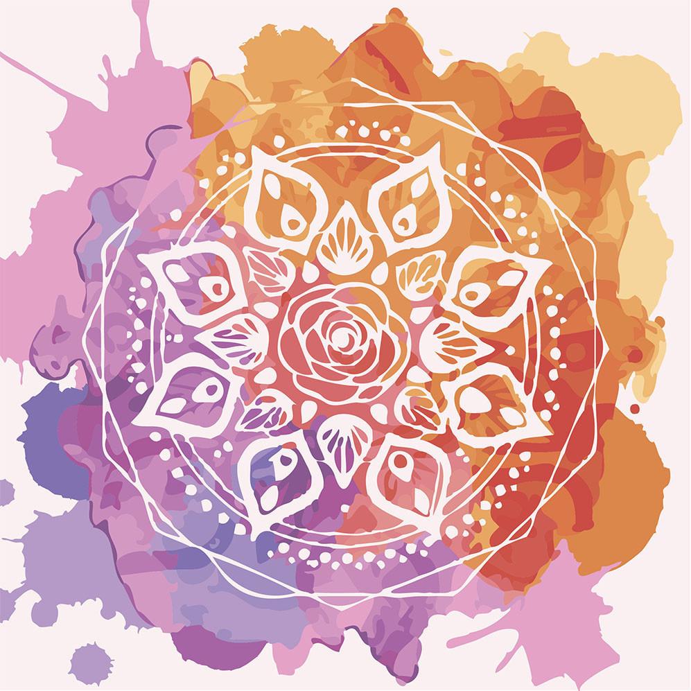 Картина по номерам Идейка Мандала любви 40x40 см (skl-КНО5015)