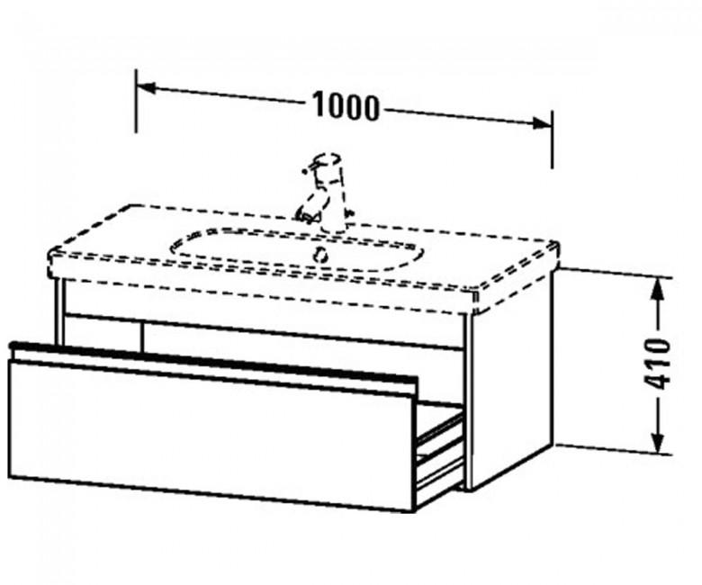 Тумба под умывальник DURAVIT Ketho KT666802222 100x41x45,5 см Белый (113260) - фото 3 Тумба под умывальник DURAVIT Ketho KT666802222 100x41x45,5 см Белый (113260) - фото 3