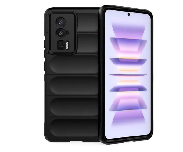 Чехол-накладка Ricco Phantom Shield для Xiaomi Poco F5 Pro / Redmi Note K60 с защитой при падении Черный