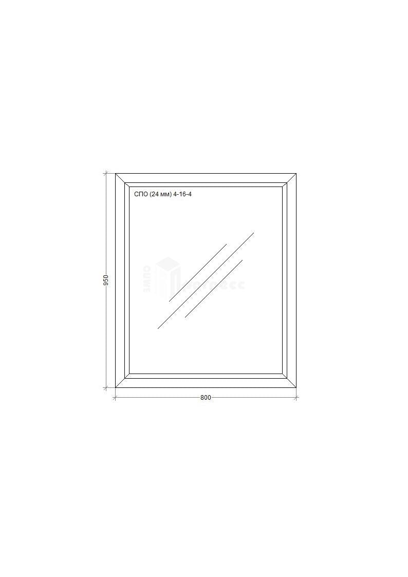 Окно металлопластиковое WDS Miroplast глухое 800х950 мм - фото 3 Окно металлопластиковое WDS Miroplast глухое 800х950 мм - фото 3
