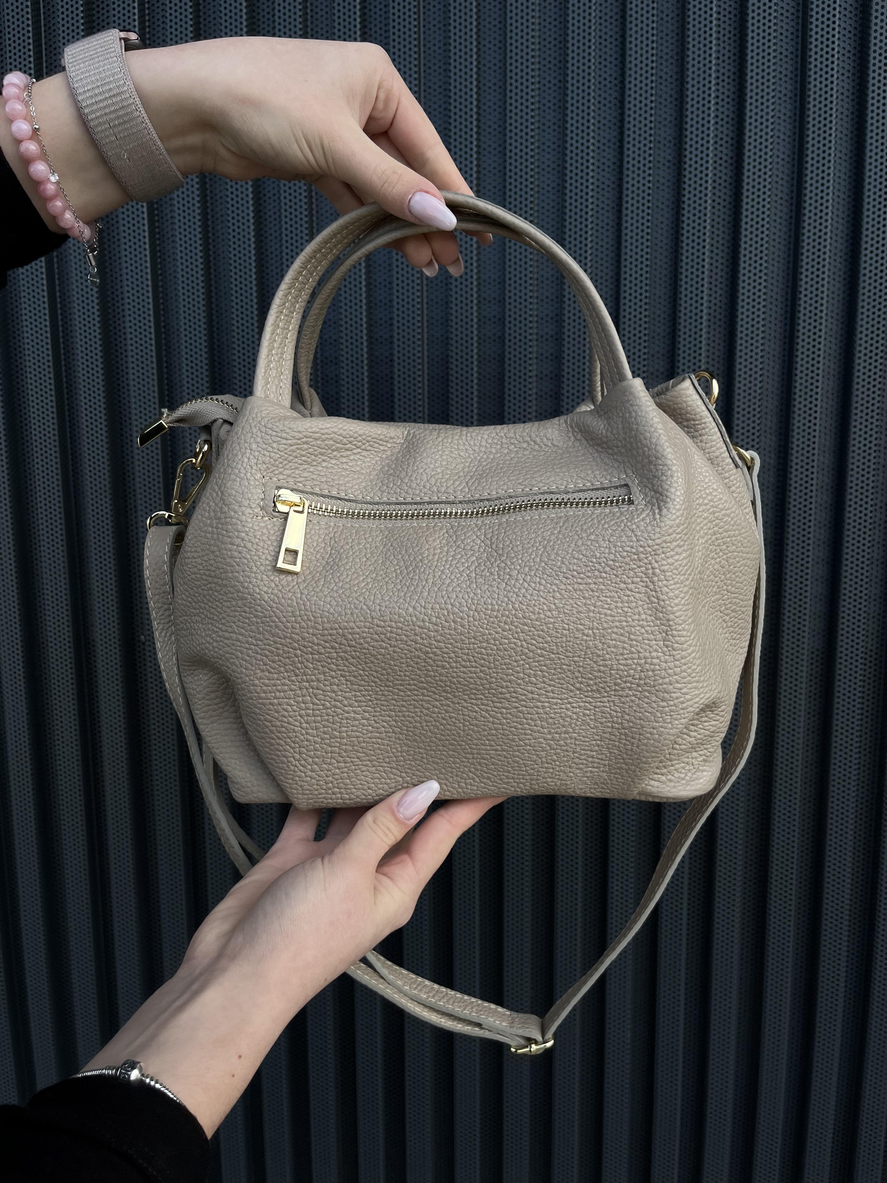 Сумка женская из натуральной кожи Серый (IT-1026-2) - фото 4 Сумка женская из натуральной кожи Серый (IT-1026-2) - фото 4