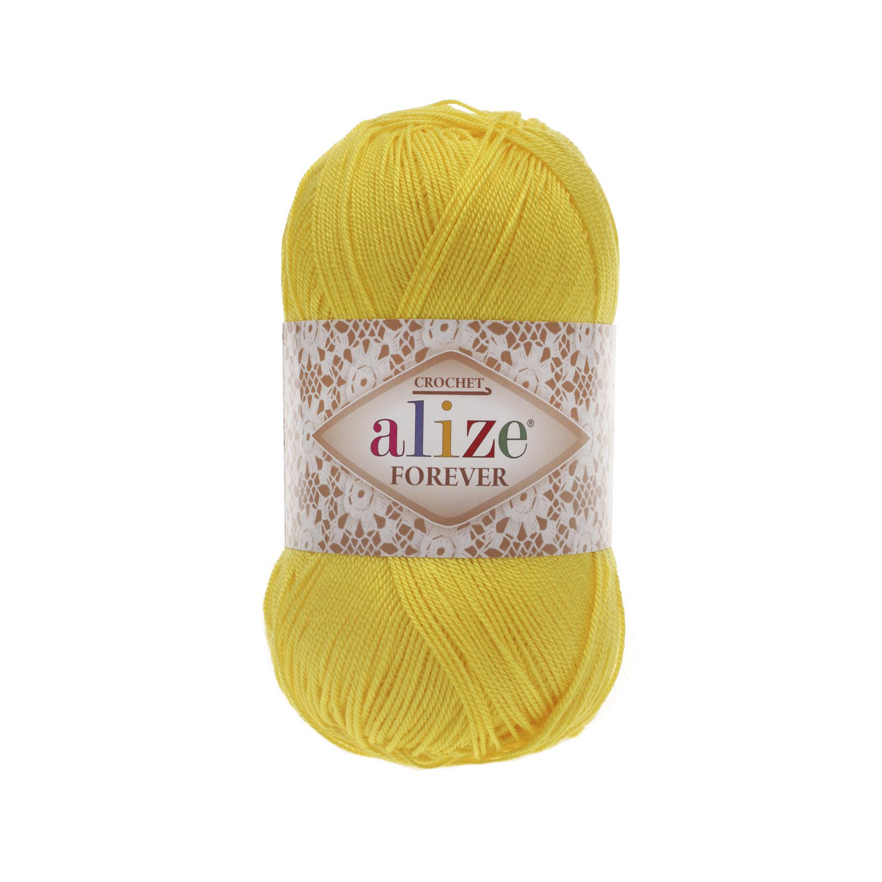 Пряжа Alize Forever Chrochet 110 Yellow Пряжа Alize Forever Chrochet 110 Yellow