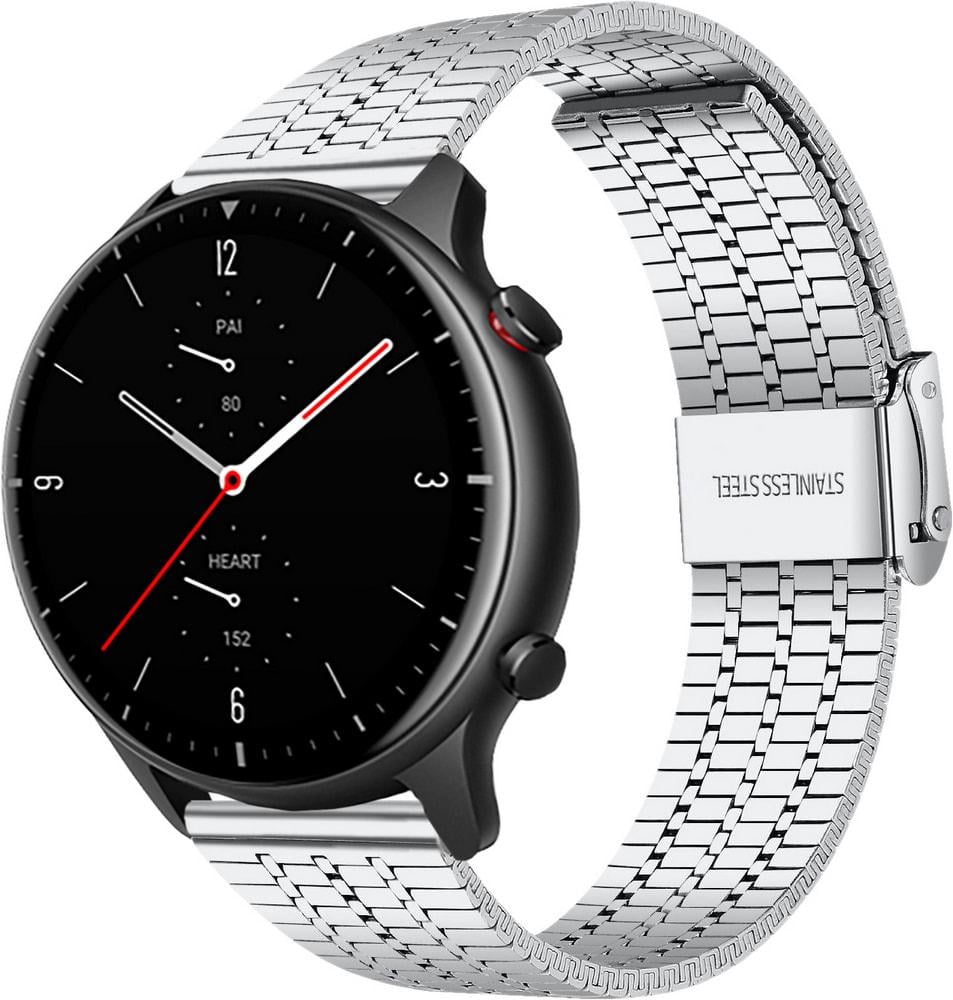 Браслет металлический Counic для Amazfit GTR 2 Silver (34122-59)