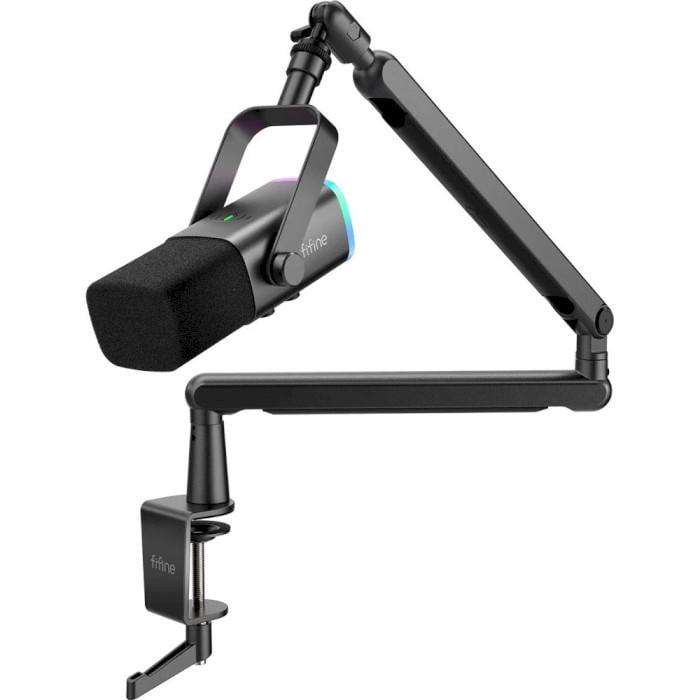 Микрофон динамический Fifine TAM8 USB/XLR с подсветкой RGB кардиоидный Черный (629654)
