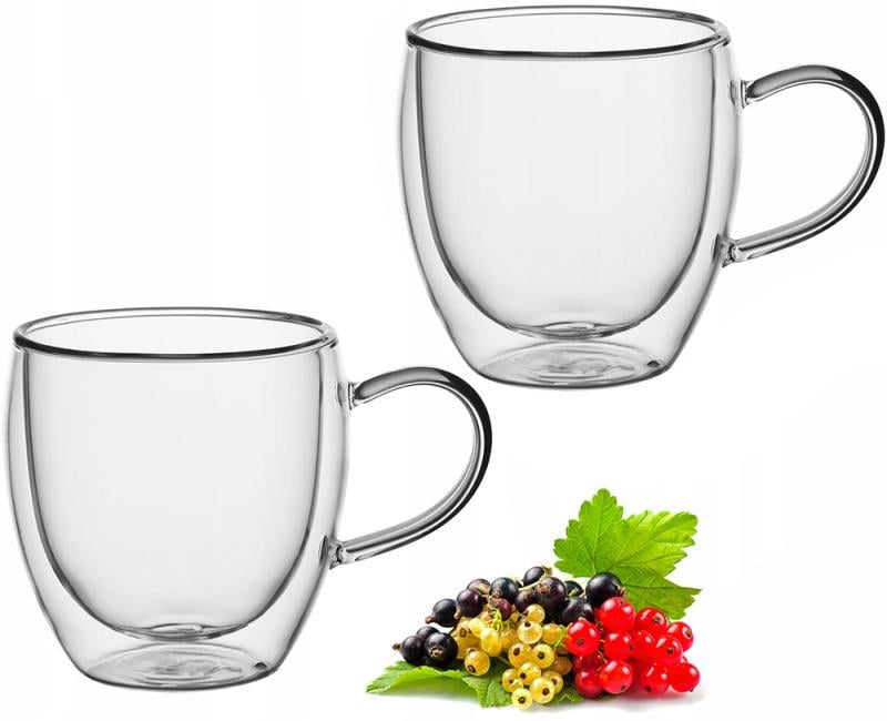 Набір скляних чашок Kamille з подвійними стінками 250 мл - фото 1 Набір скляних чашок Kamille з подвійними стінками 250 мл - фото 1