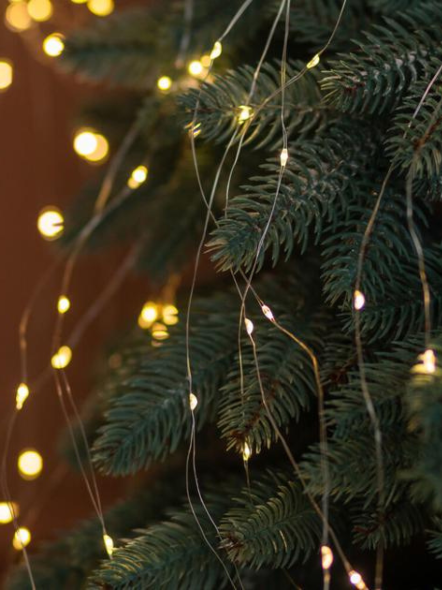 Гирлянда новогодняяКонский хвост LED лучи росы на 10 нитей 2 м Теплый белый (30307071)