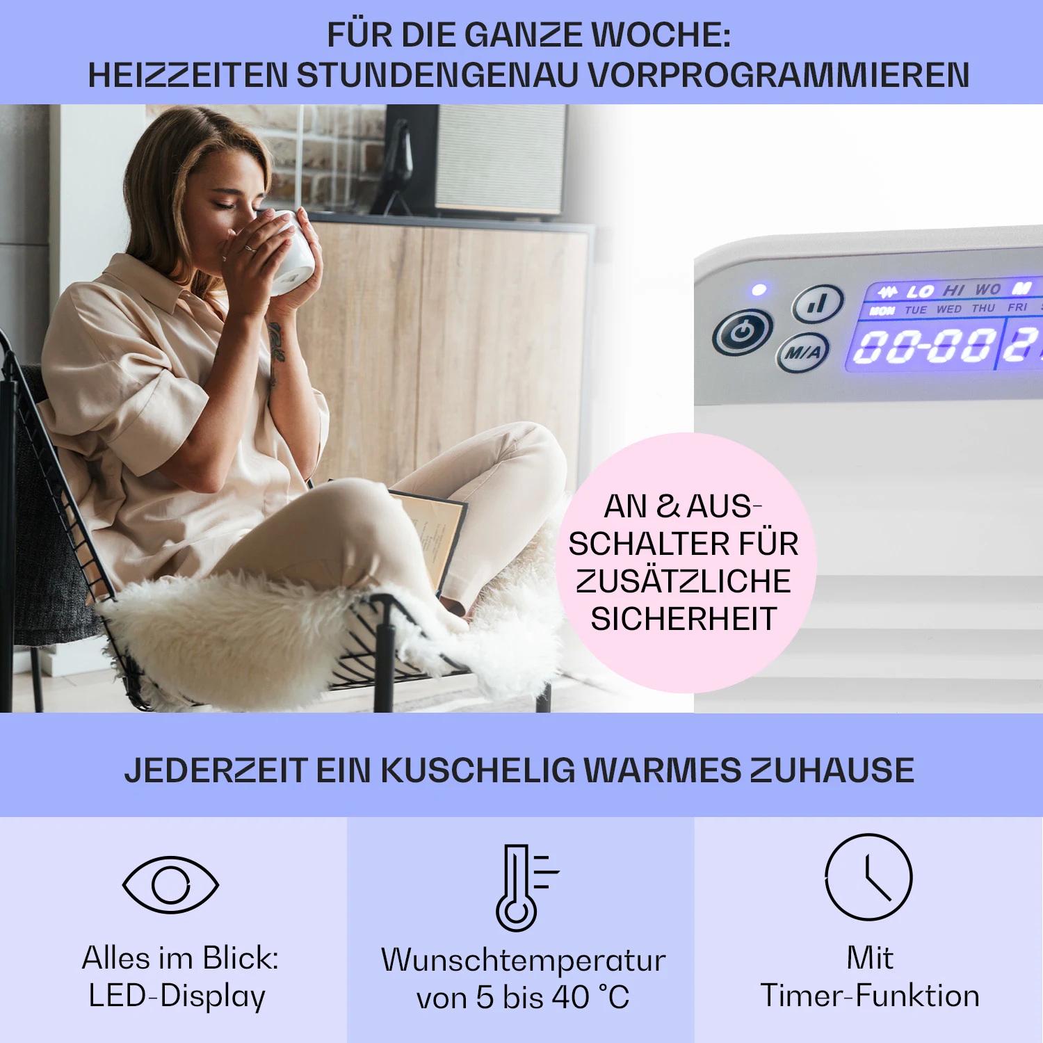 Конвекторный обогреватель KLARSTEIN Hot Spot Slimcurve 2000 Вт Белый (10033016) - фото 6 Конвекторный обогреватель KLARSTEIN Hot Spot Slimcurve 2000 Вт Белый (10033016) - фото 6