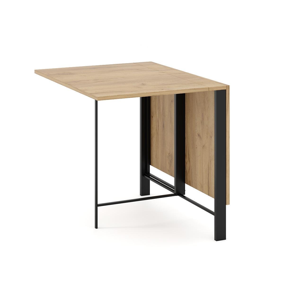 Обідній стіл-трансформер Voody 1300x900x756 мм Дуб Евок/Чорні ніжки (GATB26100000030) - фото 2 Обідній стіл-трансформер Voody 1300x900x756 мм Дуб Евок/Чорні ніжки (GATB26100000030) - фото 2