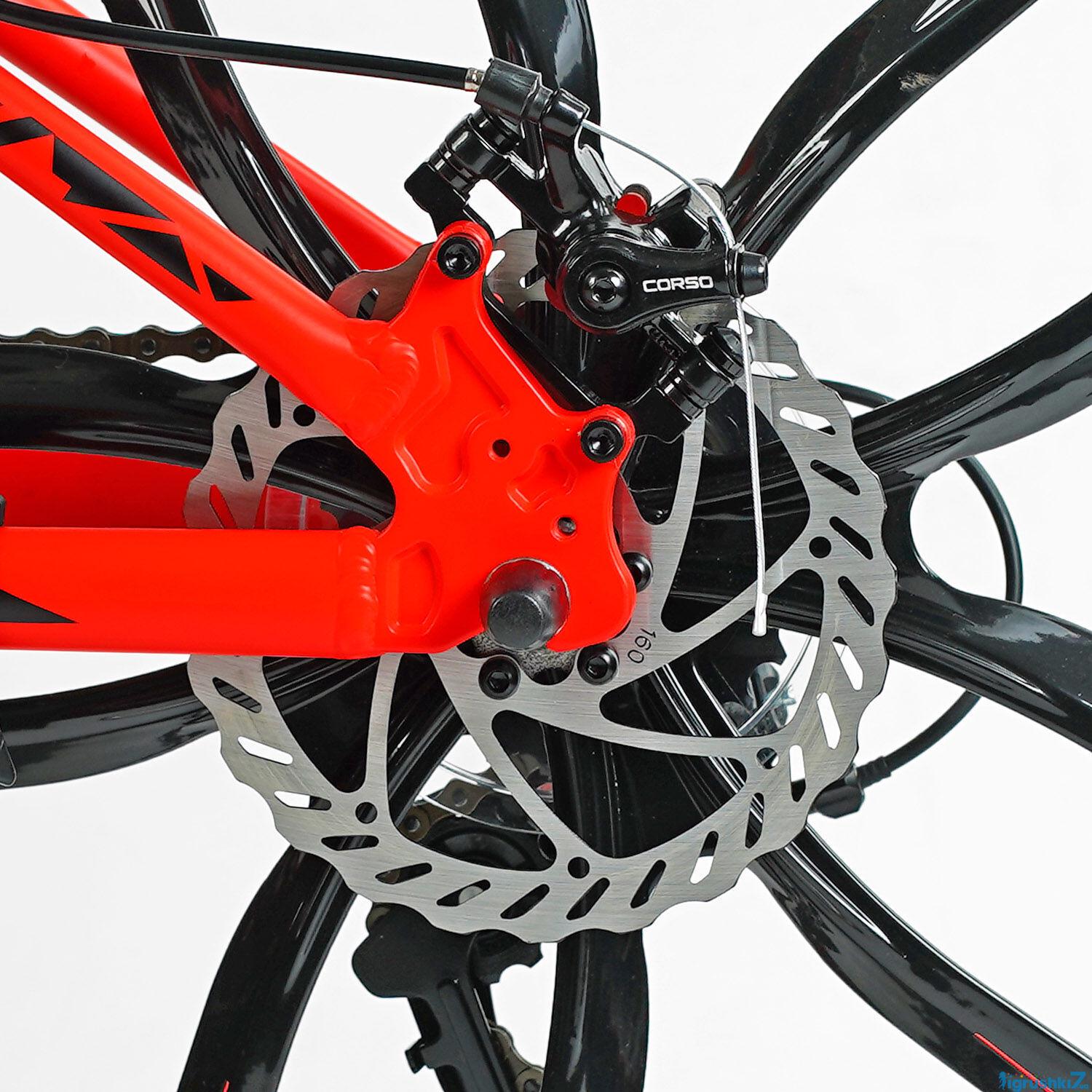Велосипед горный Corso Spider алюминиевый/литые диски 26"/13" Красный (539029827) - фото 6 Велосипед горный Corso Spider алюминиевый/литые диски 26"/13" Красный (539029827) - фото 6