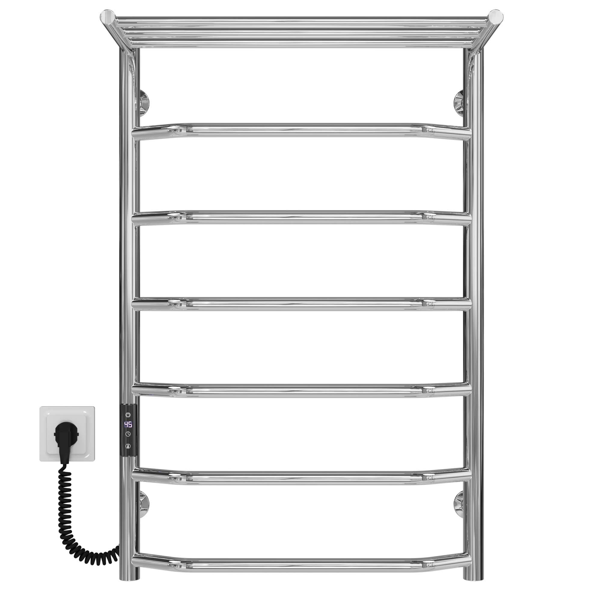 Полотенцесушитель электрический Deffi Трапеция П7 JD03 левое подключение нержавеющая сталь 500x800 мм Хром (C.TP.80.50.7.ECL1)