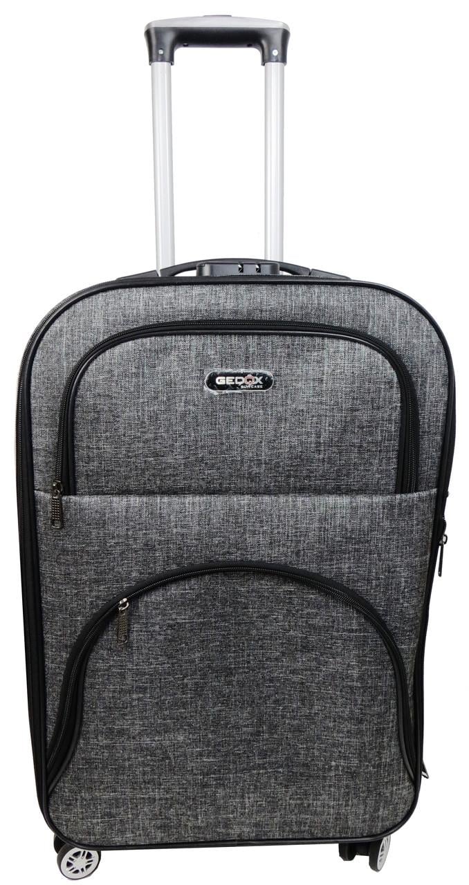 Валіза середня тканинна Gedox М на колесах 67 л Сірий
