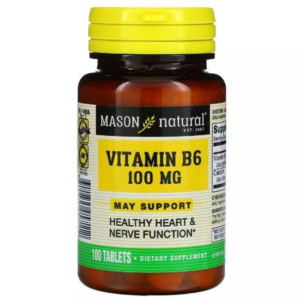 Пірідоксин Mason Natural Vitamin B6 100 mg 100 Tabs