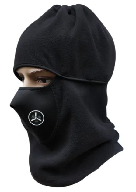 Балаклава флисовая теплая с клапаном One Size Черный (620436319) Балаклава флисовая теплая с клапаном One Size Черный (620436319)