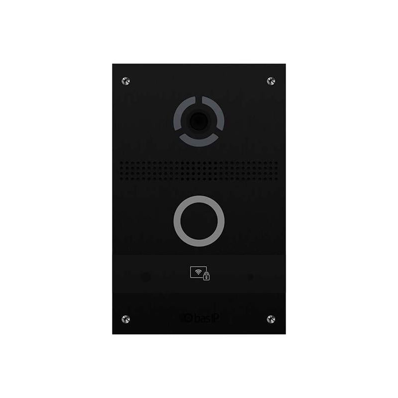 Панель виклику IP BAS-IP AV-08FB з розпізнаванням облич і зчитувачем UKEY Black (201657)