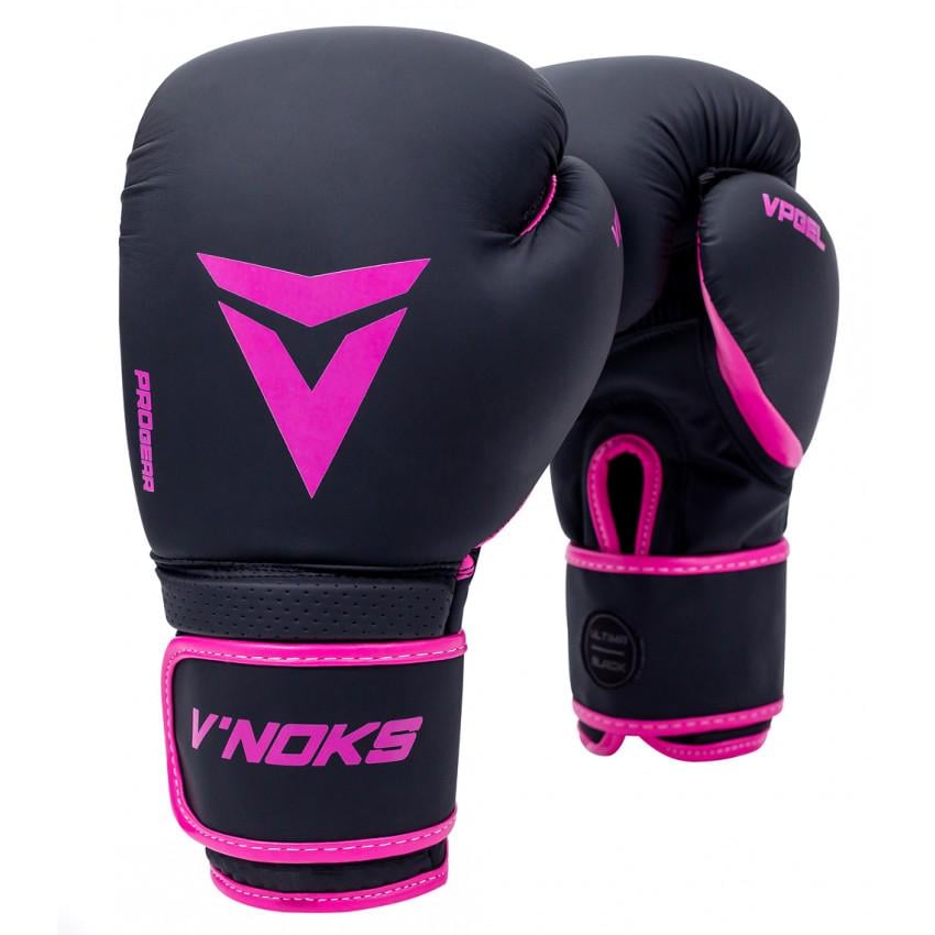 Боксерские перчатки V’Noks Ultima 10 ун. Black/Fuxia (60181) - фото 1