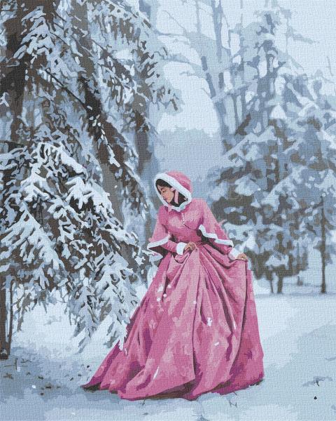 Картина по номерам Идейка Зимние и новогодние сюжеты Сказочная прогулка 40х50 см в термопакете (КНО4923-mt)