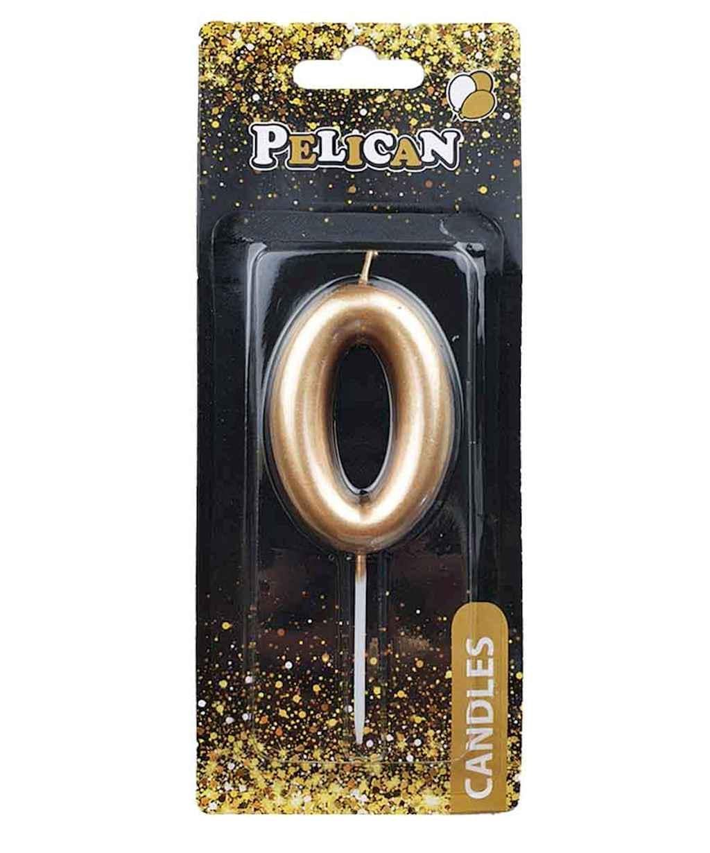 Свеча для торта Pelican 0 6 см Золотистый (866010)