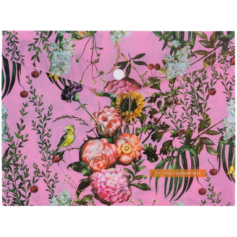 Папка на кнопке А5+ Axent OS Summer (1496-34-A)