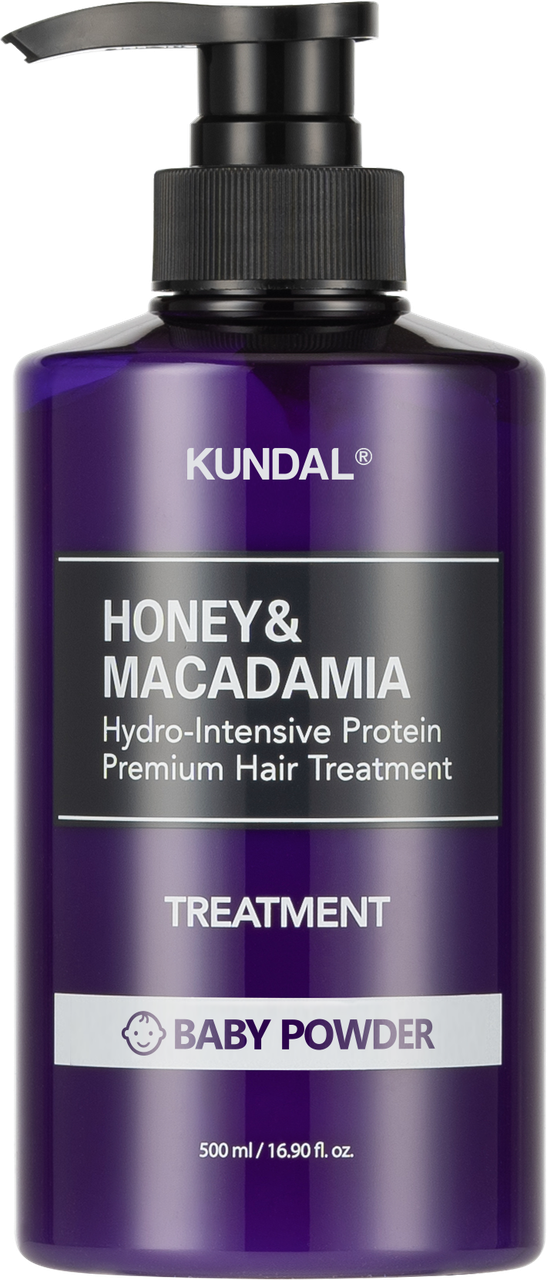 Бальзам для волос интенсивно восстанавливающий Kundal Honey & Macadamia Baby Powder 500 мл