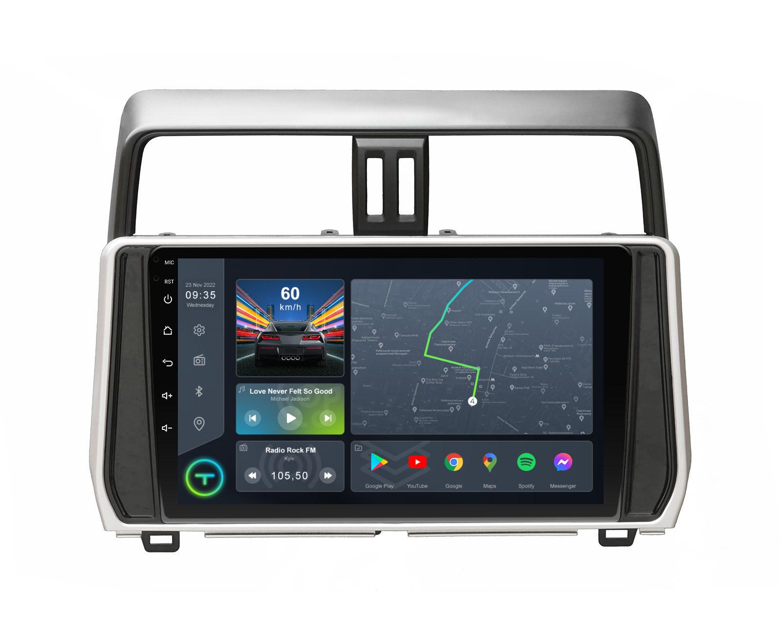 Автомагнитола штатная Torssen F10232 для Toyota Prado 150 2017- г. 4G/Carplay/DSP 2/32 GB 10" (20220823)