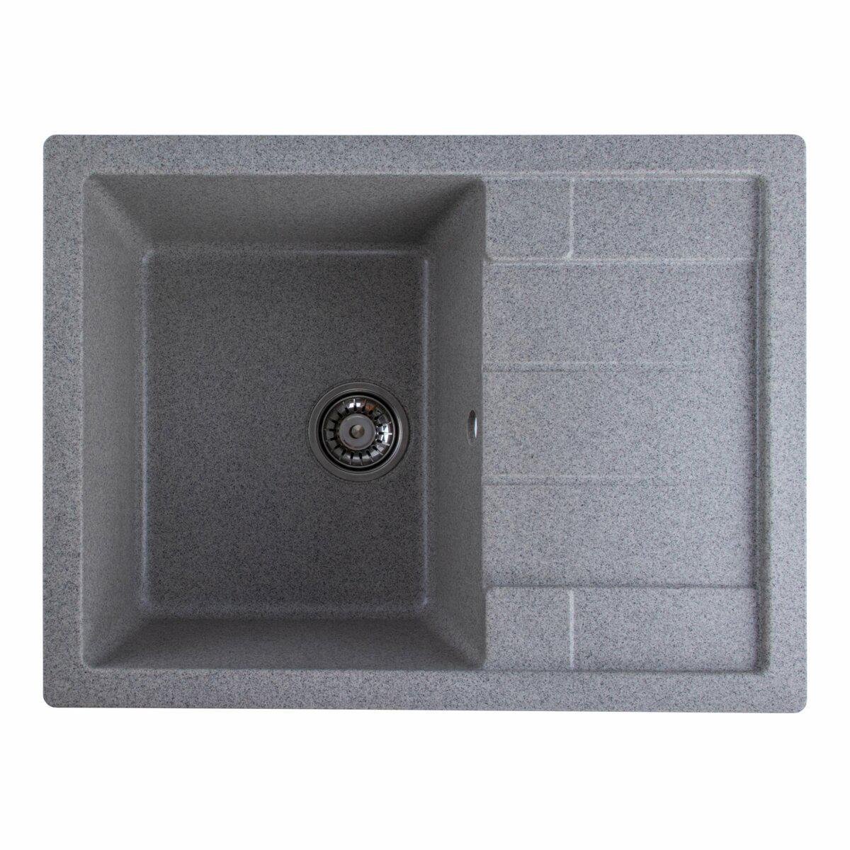 Мойка для кухни гранитная Platinum 6550 INTENSO Серый (PLTM-SP000025109) Мойка для кухни гранитная Platinum 6550 INTENSO Серый (PLTM-SP000025109)