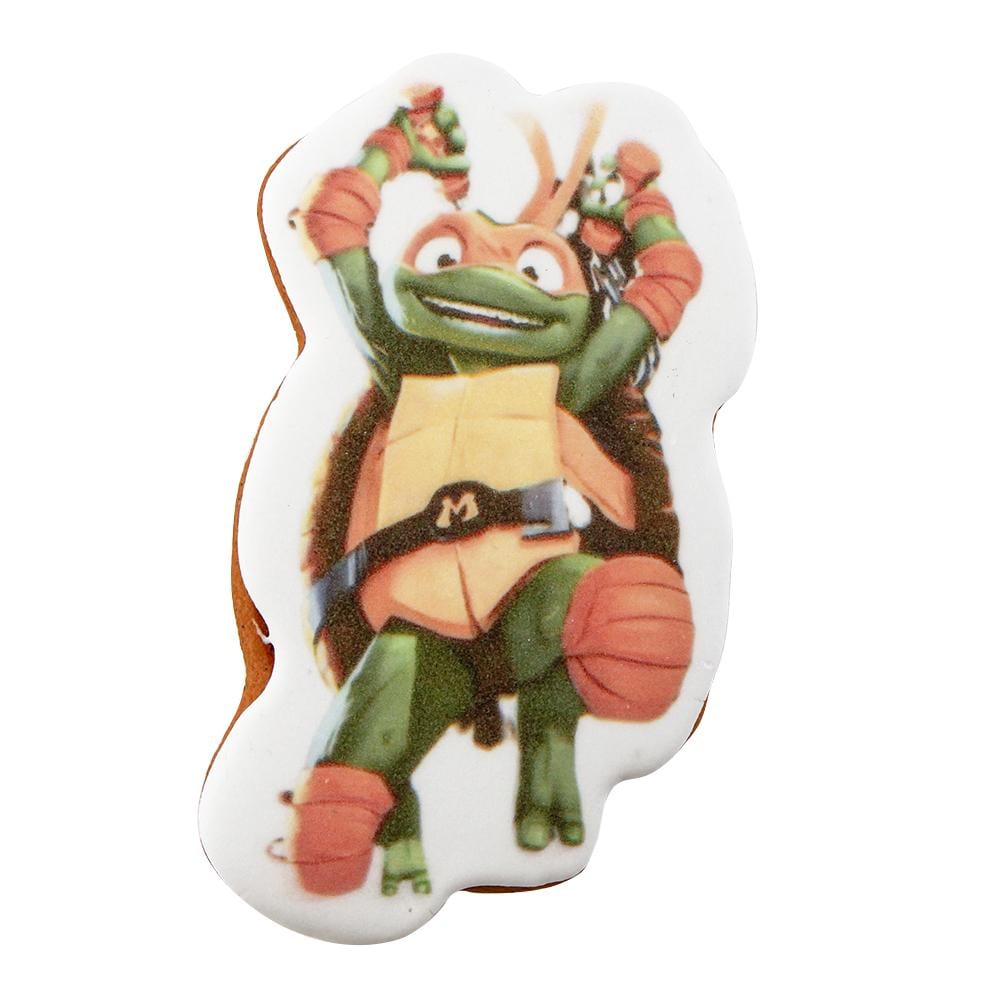 Пряник із принтом Крафт Печиво Підлітки-мутанти Черепашки-ніндзя Мікеланджело 45 г