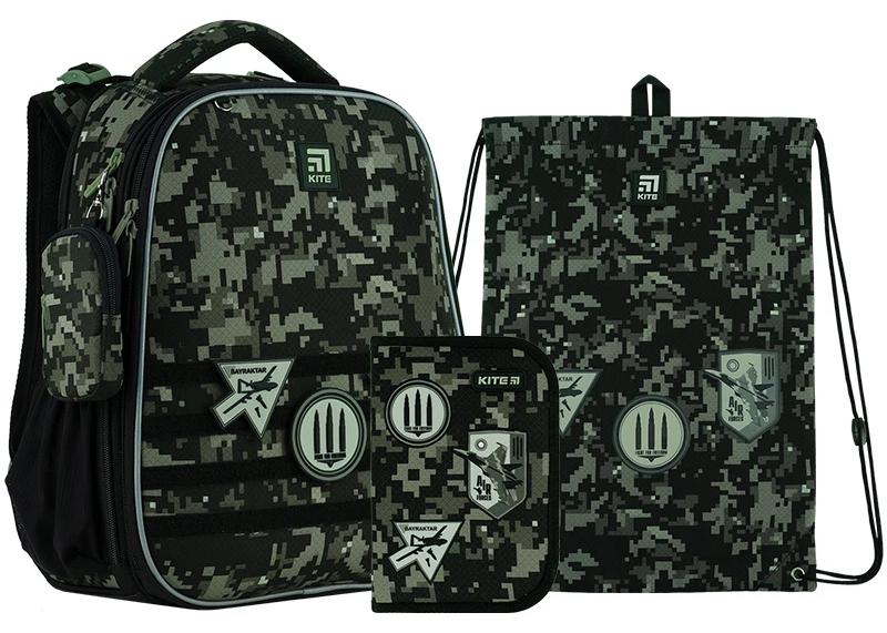 Школьный набор рюкзак ортопедический/пенал/сумка Kite Air Force (202796)