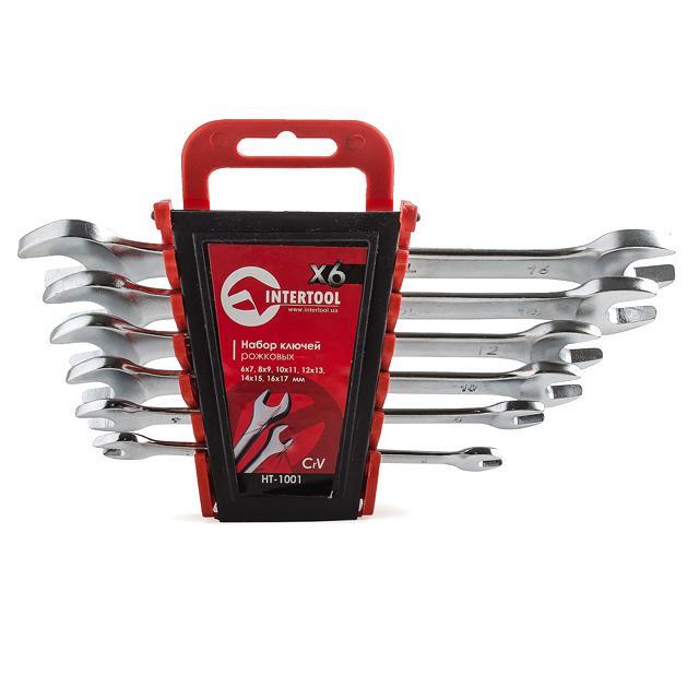 Набір ключів ріжкових Intertool HT-1001 6 шт. 6-17 мм Cr-V (111001) - фото 6 Набір ключів ріжкових Intertool HT-1001 6 шт. 6-17 мм Cr-V (111001) - фото 6