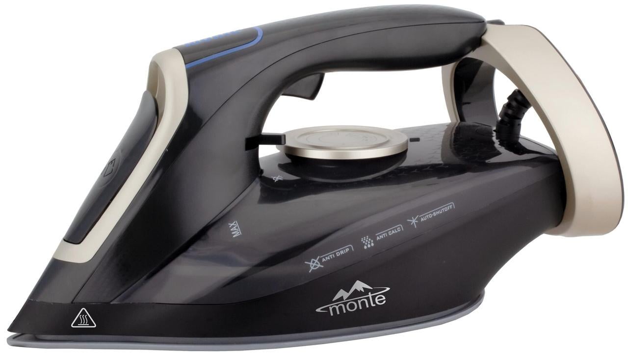 Утюг Monte MT-1518 3000 Вт с керамической подошвой паровой удар автоотключение капля-стоп
