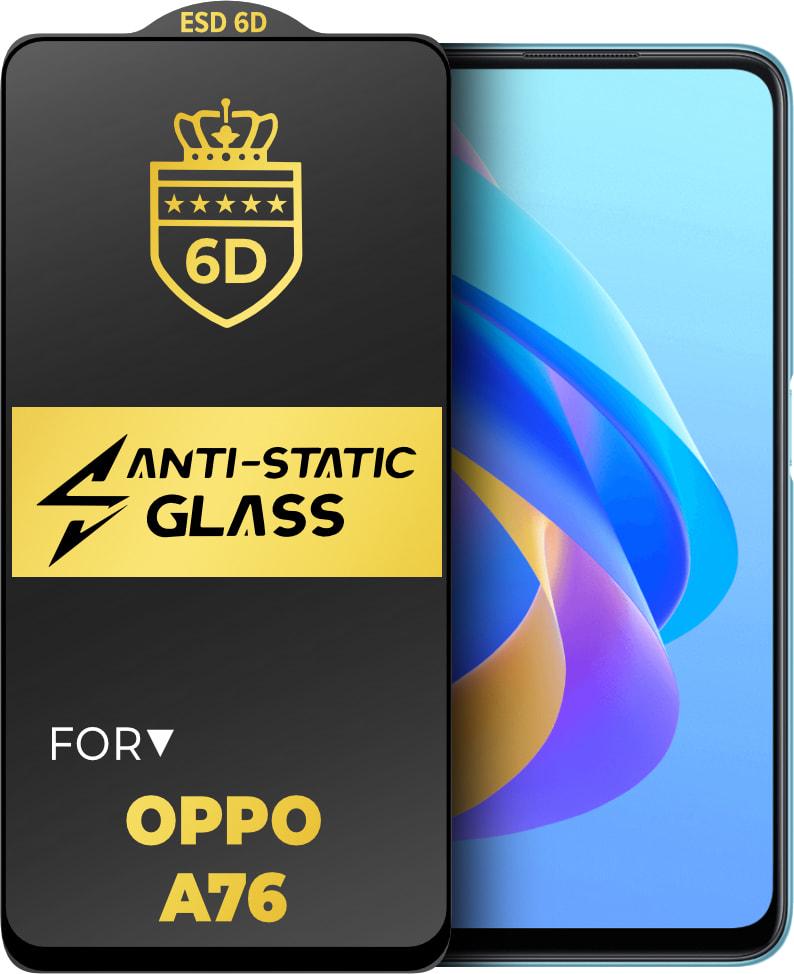 Защитное стекло 6D Anti-Static OPPO A76 Glass Shield