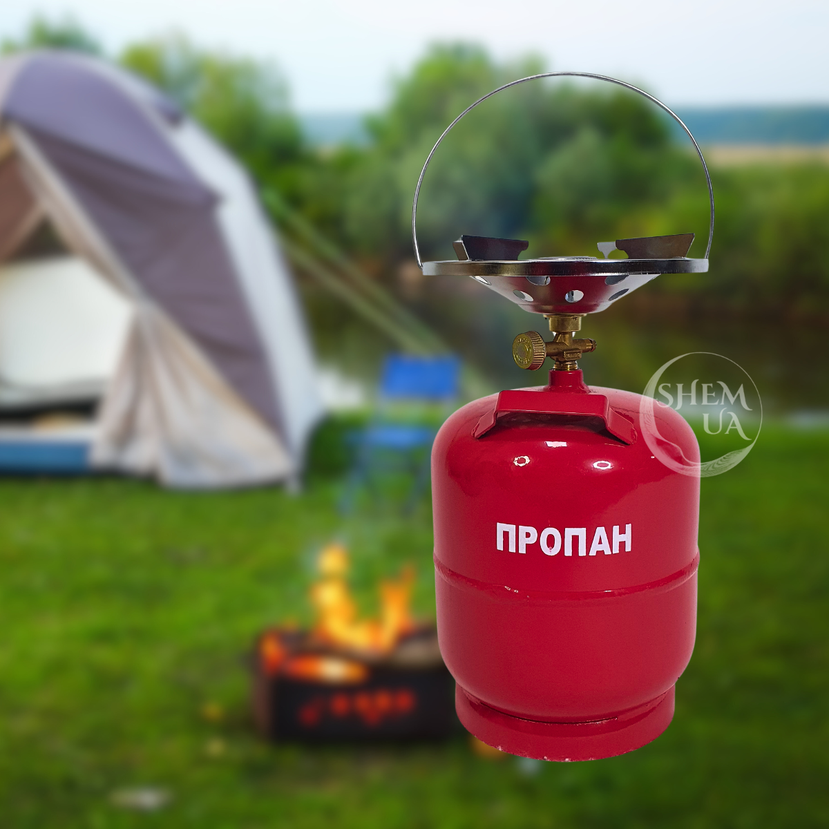 Баллон газовый туристический 2200 Вт с горелкой 8 л (BG-08) - фото 4