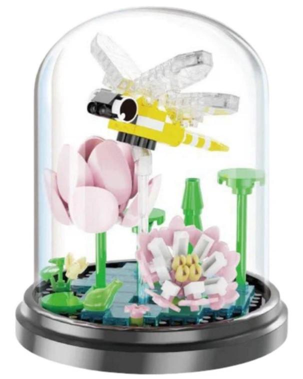 Конструктор Dragonfly in the Flask серия Flower Beetles Стрекоза на лотосе 280 деталей (2104619308)