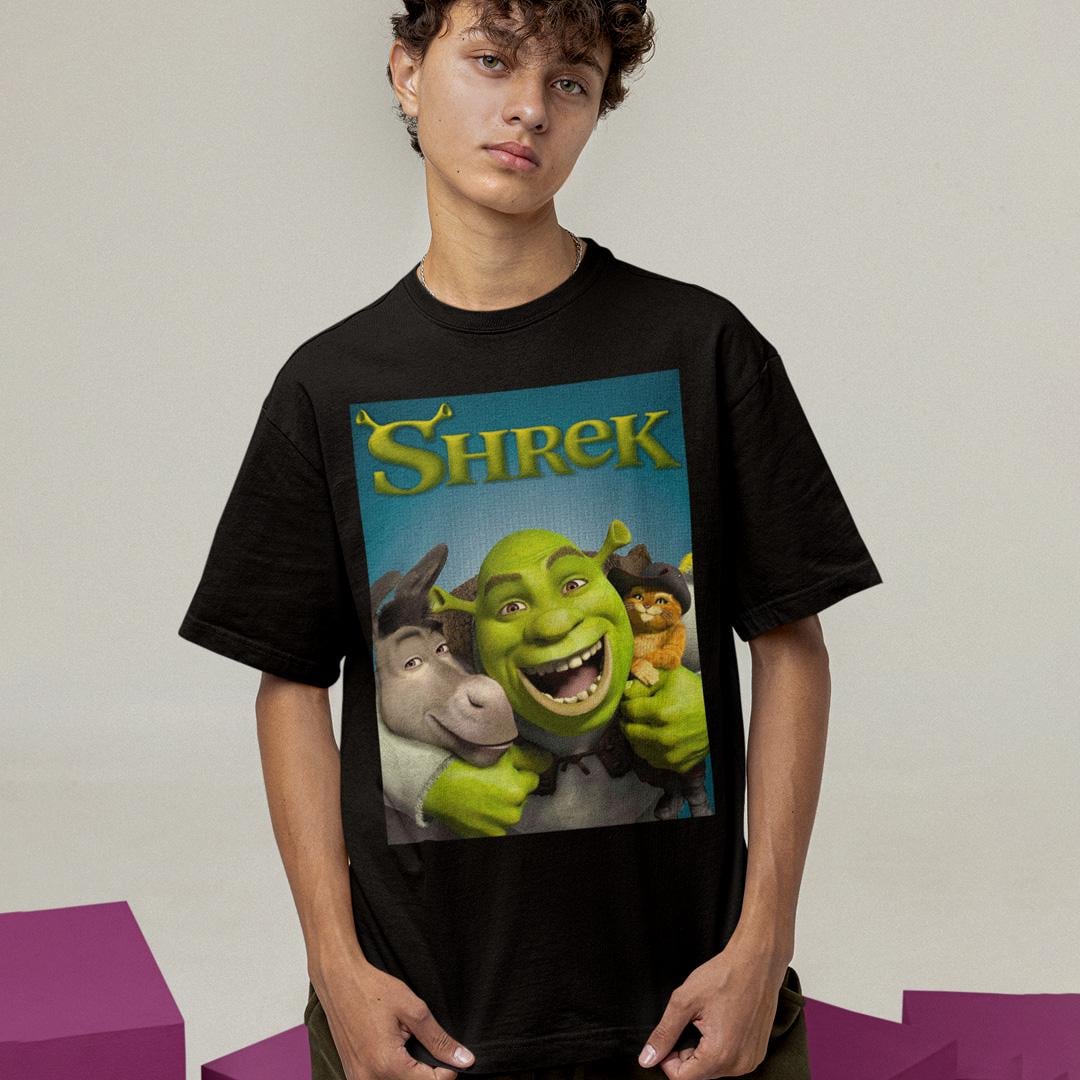 Футболка унисекс Shrek Donkey Shrek Puss in Boots 4XL Черный (0000013305)