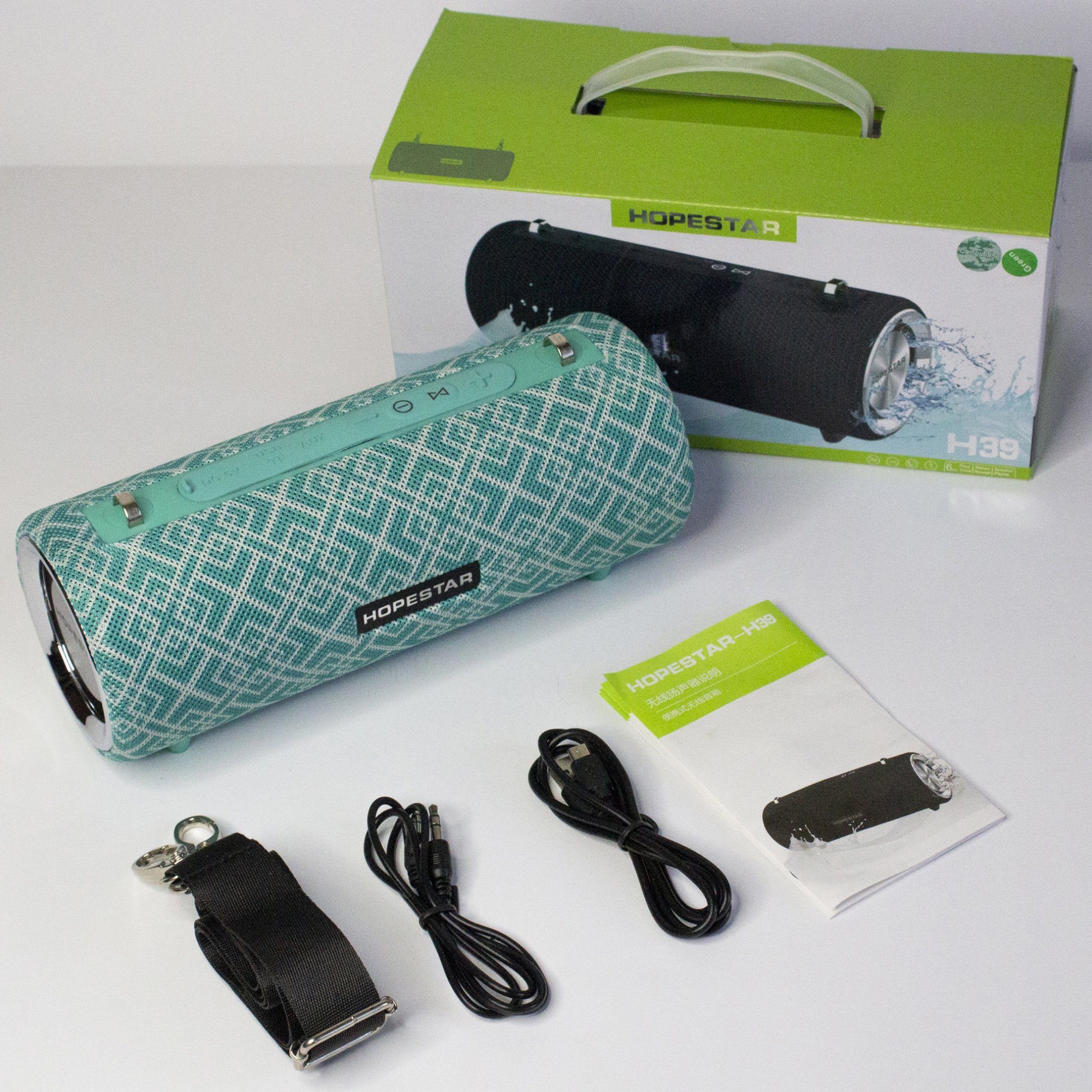 Акустична система Hopestar PowerBank H39 Бірюзовий - фото 1 Акустична система Hopestar PowerBank H39 Бірюзовий - фото 1