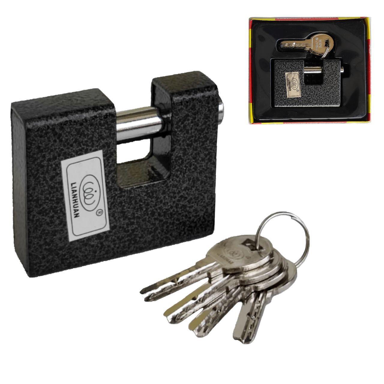 Замок навесной П-образный лазер 90 мм (29864) - фото 2 Замок навесной П-образный лазер 90 мм (29864) - фото 2