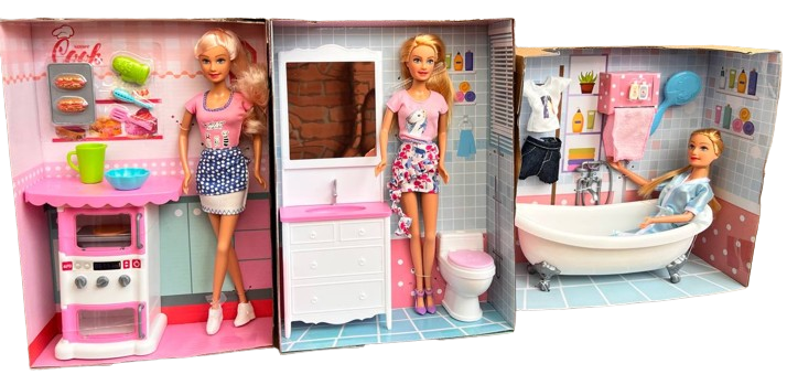 Набір ляльок з меблями Defa Lucy Ванна кімната та кухня (590)