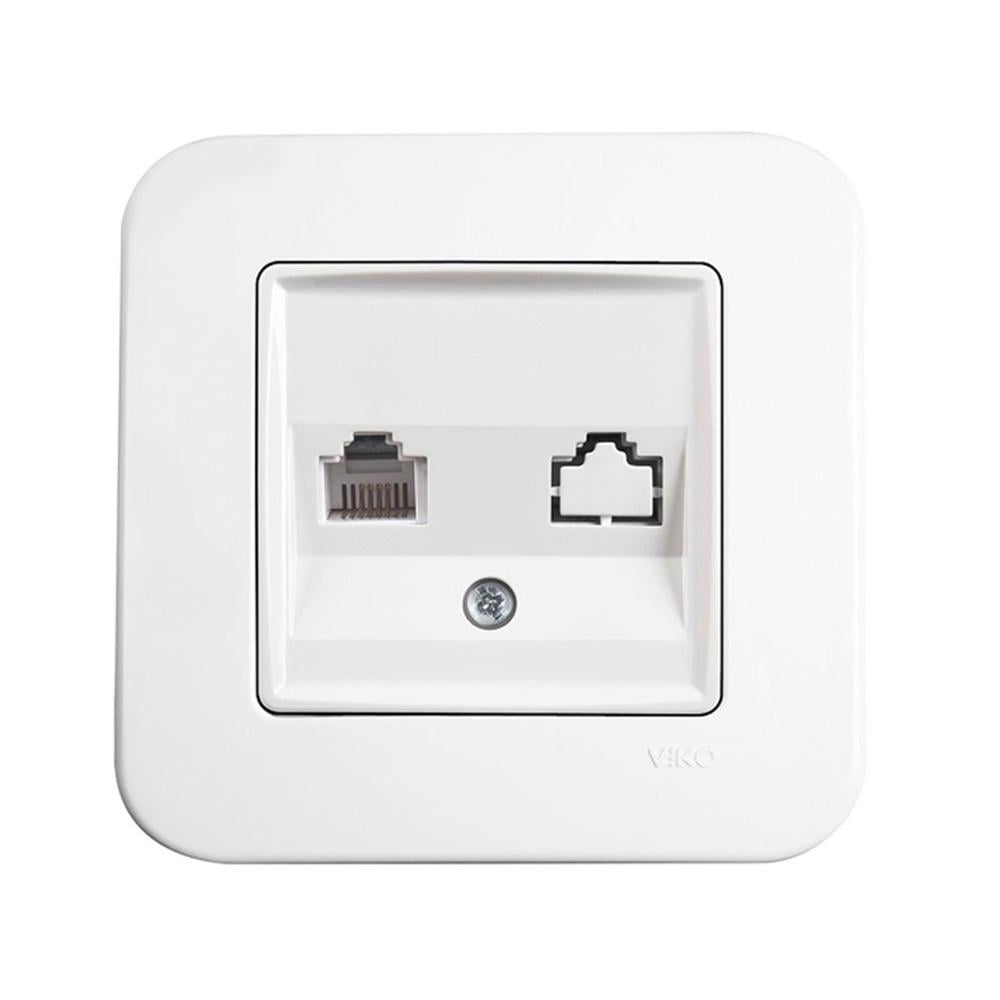 Розетка компьютерная VIKO Rollina Белый (221710)