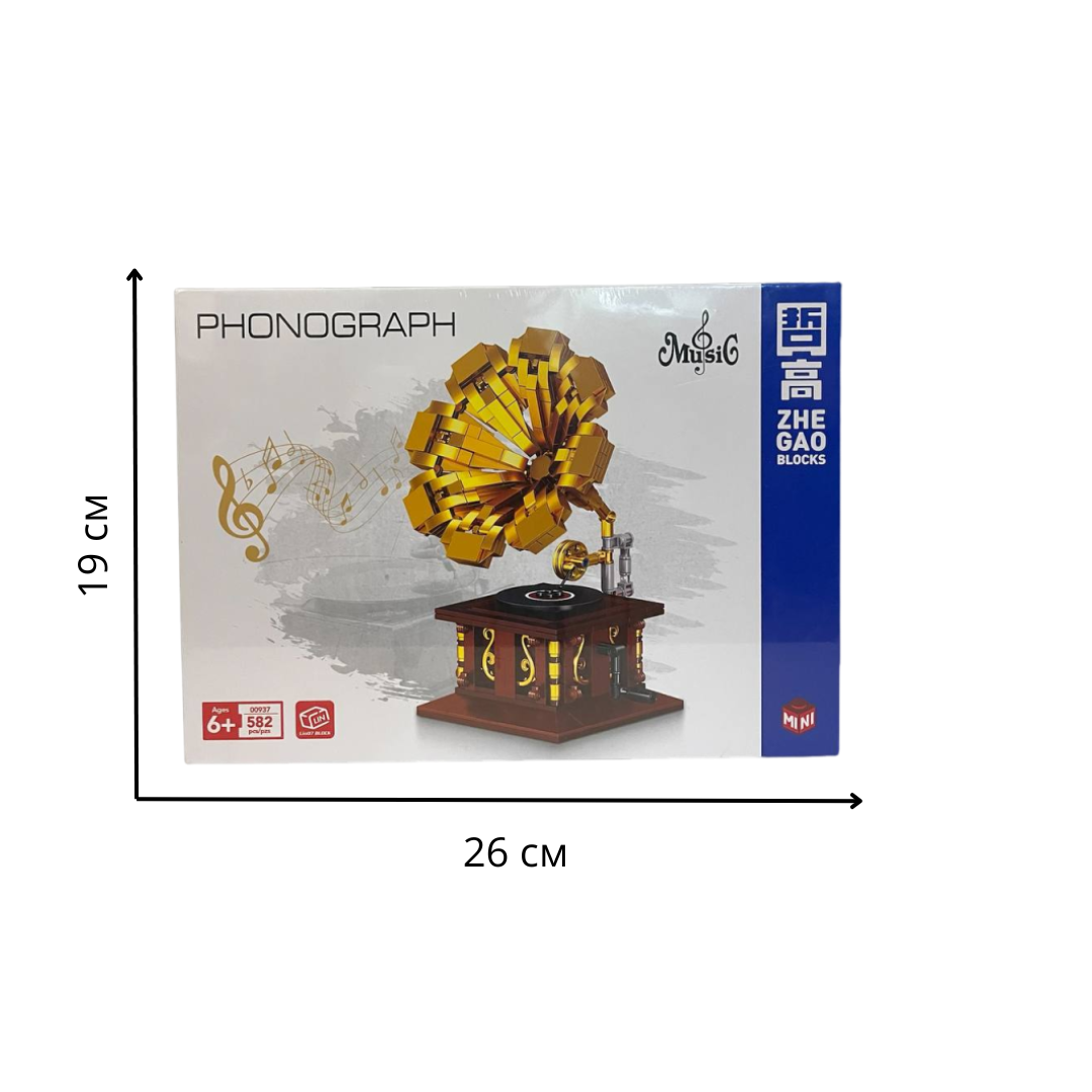 Конструктор детский Ретро граммафон 582 дет. (24363613) - фото 2 Конструктор детский Ретро граммафон 582 дет. (24363613) - фото 2