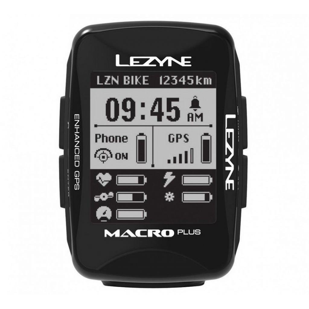 Велосипедний комп'ютер Lezyne GPS Macro Plus GPS Чорний (78721)