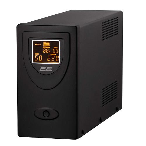 Источник бесперебойного питания 2E 2E-DD2000 2000ВA/1200 Вт LCD USB 2xSchuko Black (587831)