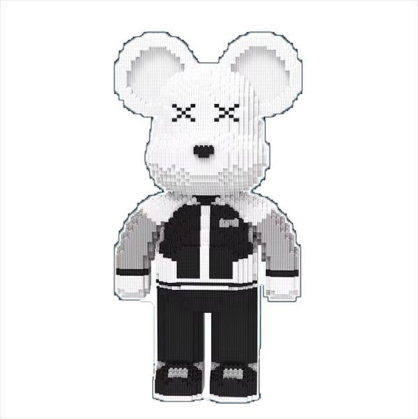 Конструктор Magic Blocks Мишка Bearbrick 4300 деталей 50 см Black/White (9162)