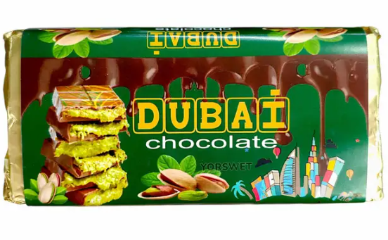 Шоколад дубайський з фісташковою пастою та кадаїфом 200 г