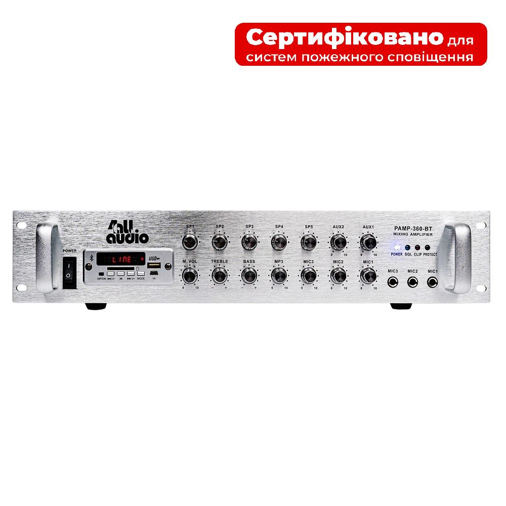 Підсилювач потужності трансляційний 4all 4PRO Audio PAMP-360-5Zi-BT Amplifier 360W 5-Zone - фото 2